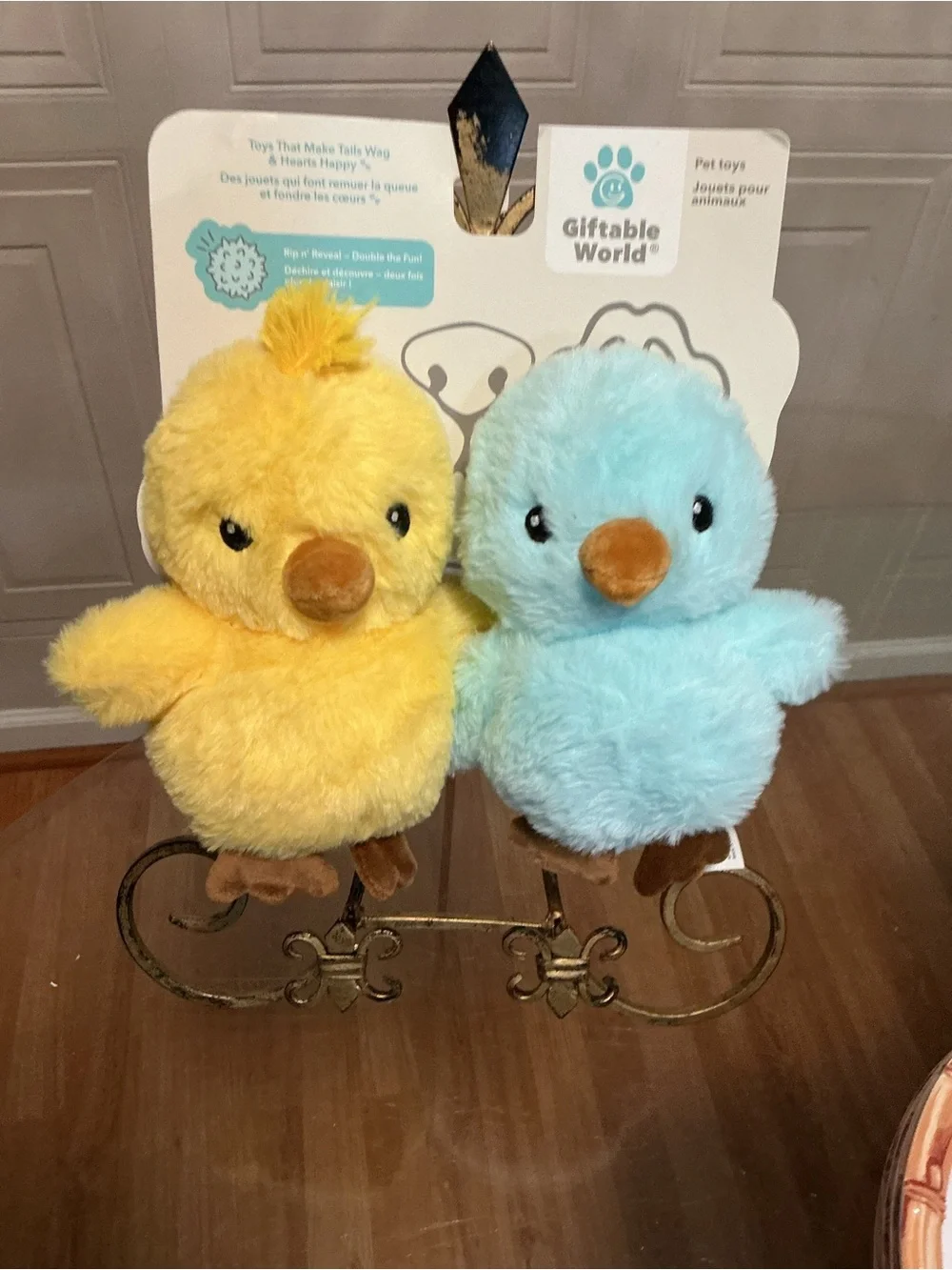 Giftable World  Set Of Animal Ball Chicken &  Pig 7” Dog Toy With Squeaker .